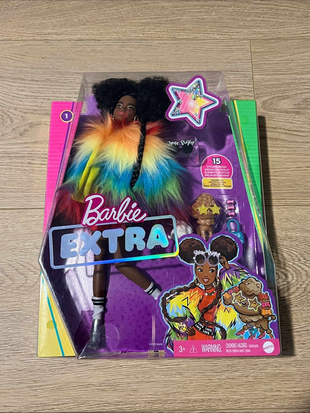 Barbie Extra #1 Rainbow Fur Coat